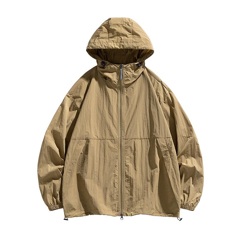 

Men Hiking Jackets Waterproof Sun-Protective Coats Summer Quick Dry Hooded Windbreak Mountaineering Aamping Jacket Women Coats XS верблюд