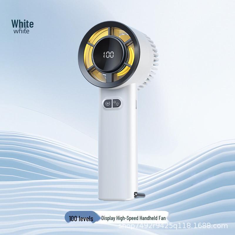 

2025 USB Перезаряжаемый Ручной Вентилятор: Цифровой дисплей скорости 100, Сильный ветер для улицы, офиса и дома