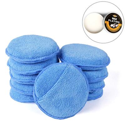 Microfiber Wax Applicator Pad 5" Ultra Soft With Finger Pocket Polish Car Wax