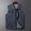 Denim Weste Herren Blaue Jeans Ärmellose Jacke 8XL Herbst Schlank Hip Hop Cowboy Herren Weste Große Größe Hommes Jeans Jacke