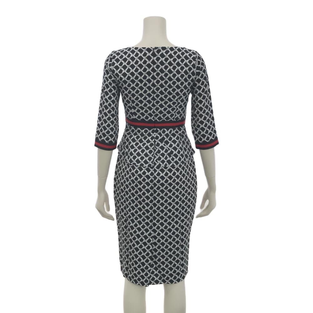 GRAXIA Cabaret Midi Dress with High Perfect for Hostess and Boat Unique Size L Dress, Peplum, Waist, Hostesses, Clubs, Lounges, 3/4 Sleeves, Neck,