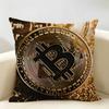 Cool Bitcoin Fashion Luxury Cushion Cover Natural Linen Organic Fabric DoubleSided Printing Room Sofa Decor Pillow Case