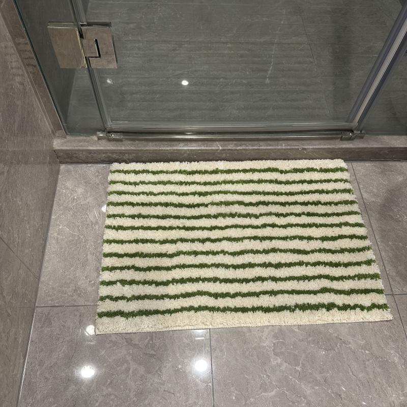 minimalist striped bathroom carpet anti slip floor mat soft absorbent bathroom decoration carpet home decoration