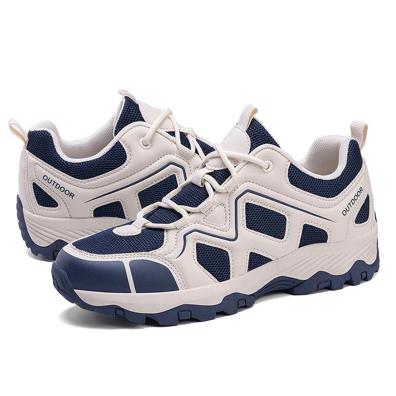 Spring and Autumn Couple Mountaineering Hiking Shoes Non-slip and Wear-resistant Walking Shoes Trendy Fashion Sports Shoes Breathable and Quick-drying