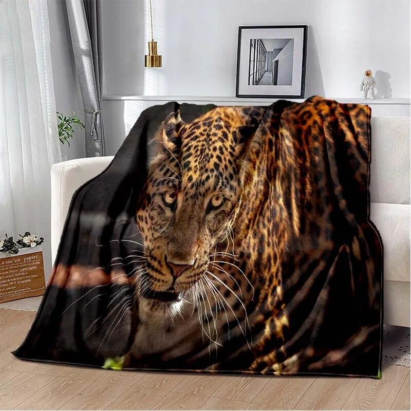 3d Tier Gepard Leopard Cartoon Blanket for Bed Picnic Blanket Sofa Thin Blanket Air Conditioning Blanket Customized Blankets