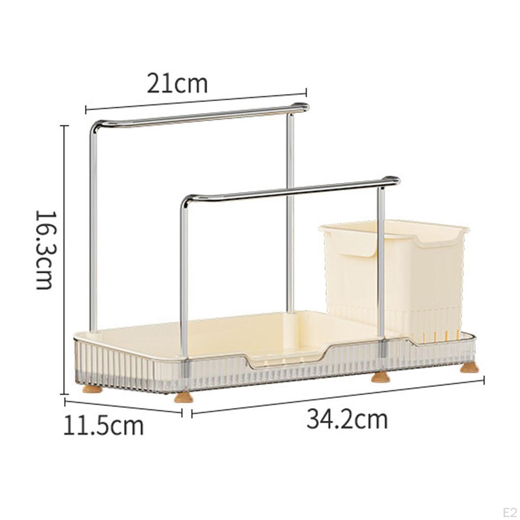 Abtropfbecken Abtropfgestell Hohe Tragfähigkeit Wand- oder Arbeitsplattenmontage Mehrzweck Scheuerschwämme