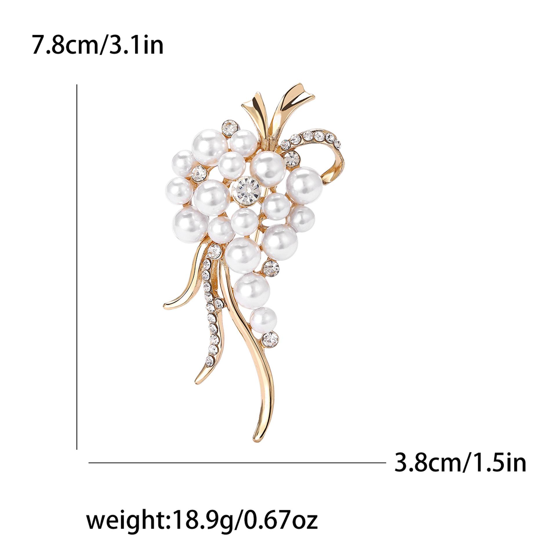 

Модная креативная брошь из сплава с жемчугом и виноградом, темпераментная женская одежда высокого класса, корсаж, ювелирные изделия, булавка