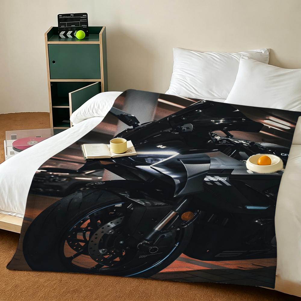 Brand C-Cfmoto Throw Blankets Soft Warm Flannel Blanket Bedding For Bed Living Room Home Sofa