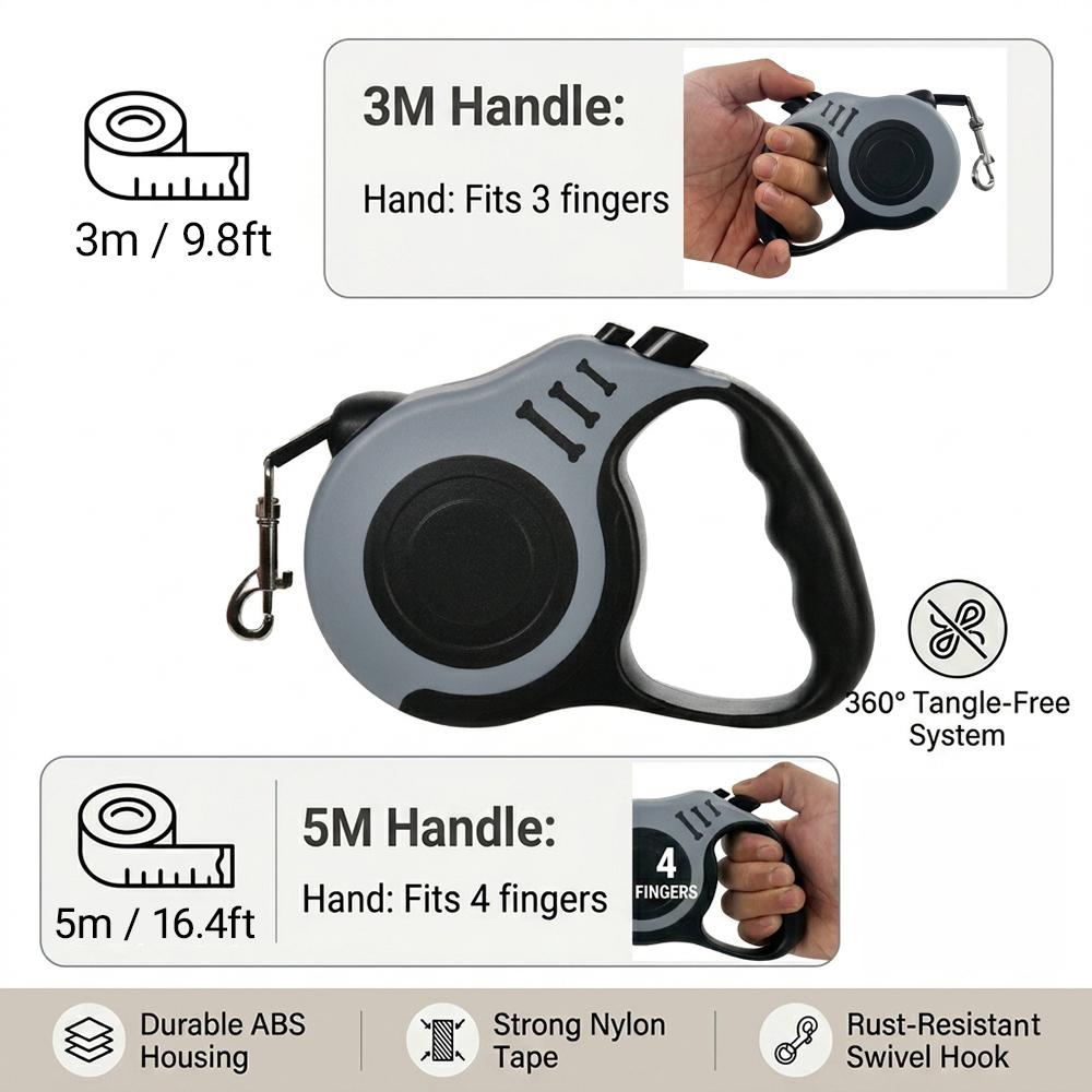 3M/5M Automatic Dog Leash For Small Dogs Cat Nylon Walking Retractable Lead Extending For Outdoor Training Puppy Yorkie Supplies