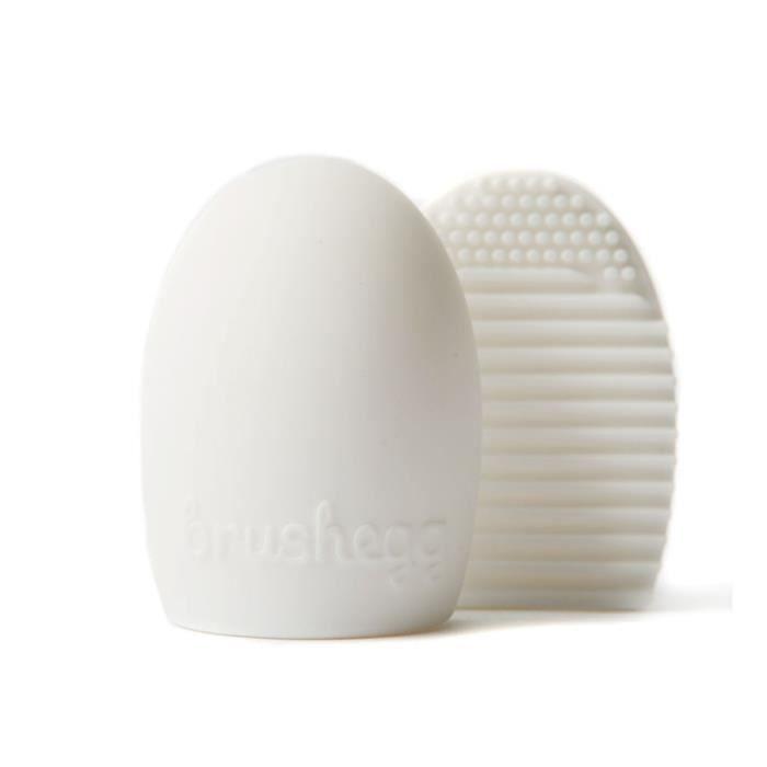 Nettoyeur de pinceaux - Brushegg - Blanc - Compact - Pratique - Mignon