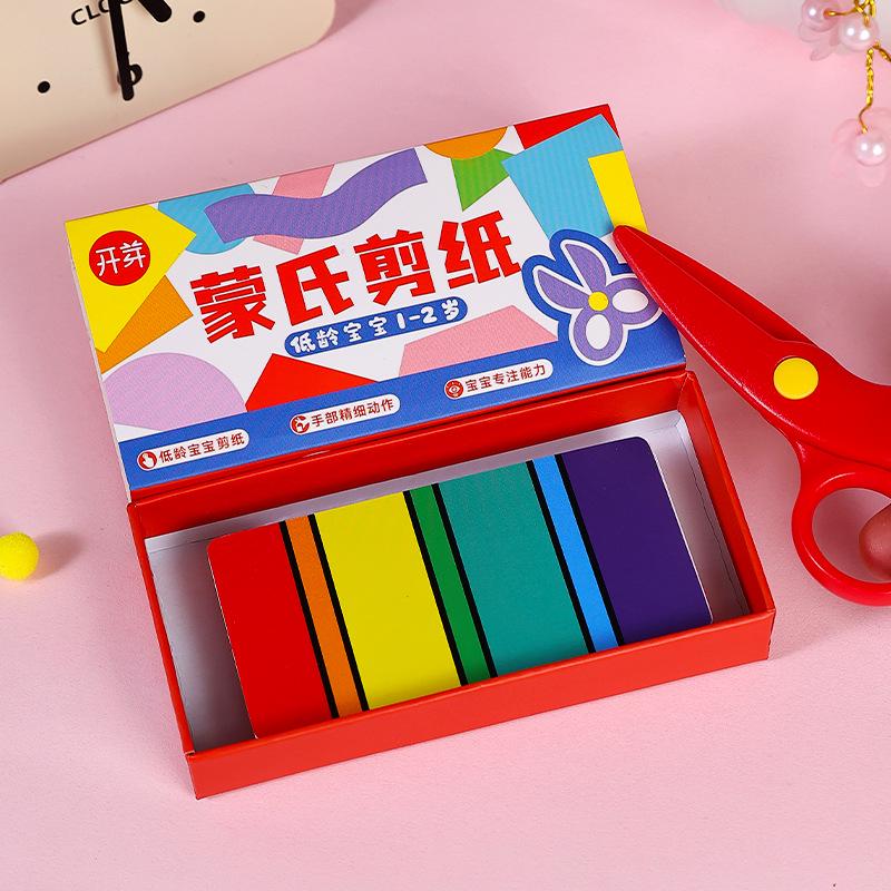 Montessori Paper Cutting Craft Kit for Kids Ages 3+ - Fun Educational Toy for Hand-Eye Coordination