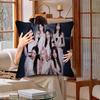 Kpop B-Baby-monster Anime Pillow Covers Cartoon Sofa Decorative Home Double-sided Printing Short Plush Cute Cushion Cover