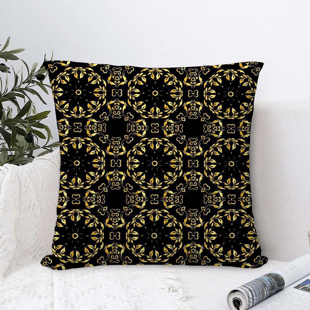 European Style Geometric Vine Pillow Case Plush Fabric Soft Pillowcase Double Sided Print Sofa Cushion Cover Throw Pillow Cover