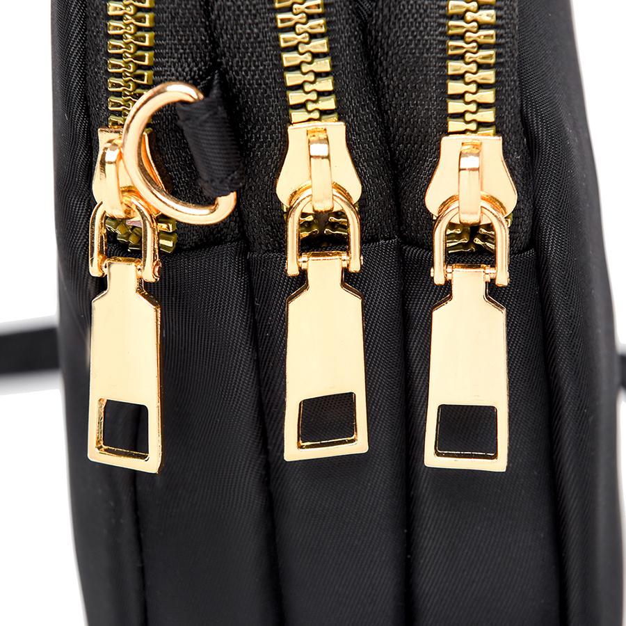 women's zero wallet nylon crossbody bag solid shoulder bag multi-layer zipper mommy bag can store mobile phones, chang