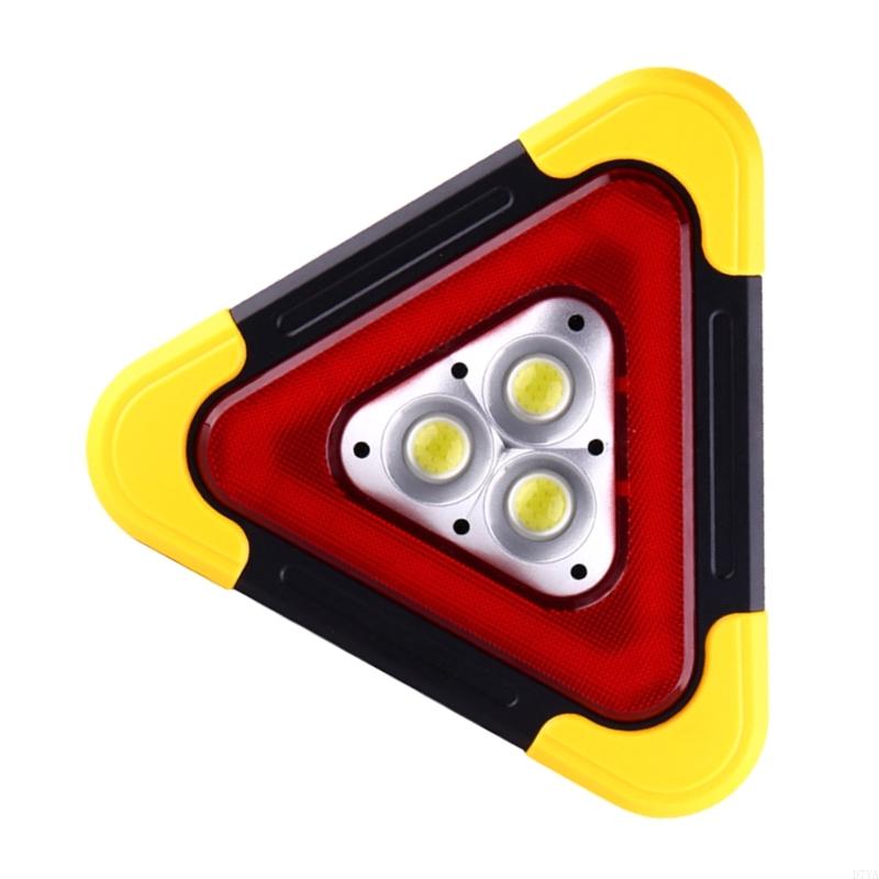 Portable LED Triangular Hazard Sign Light With Easy To Use For All Vehicle Types & Emergency Situations D7YA