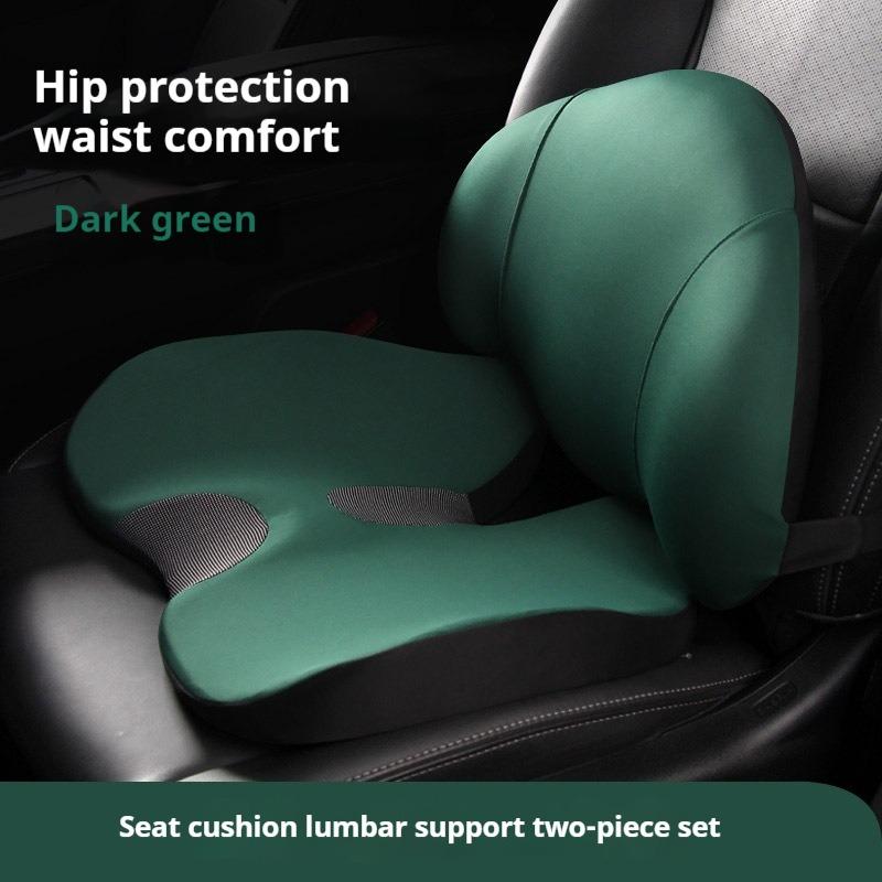 Cushion Slow Rebound Waist Support Set for Home Office Health Care Chair Pad 2 In 1 Bamboo Fiber Memory Foam Seat Cushion Back