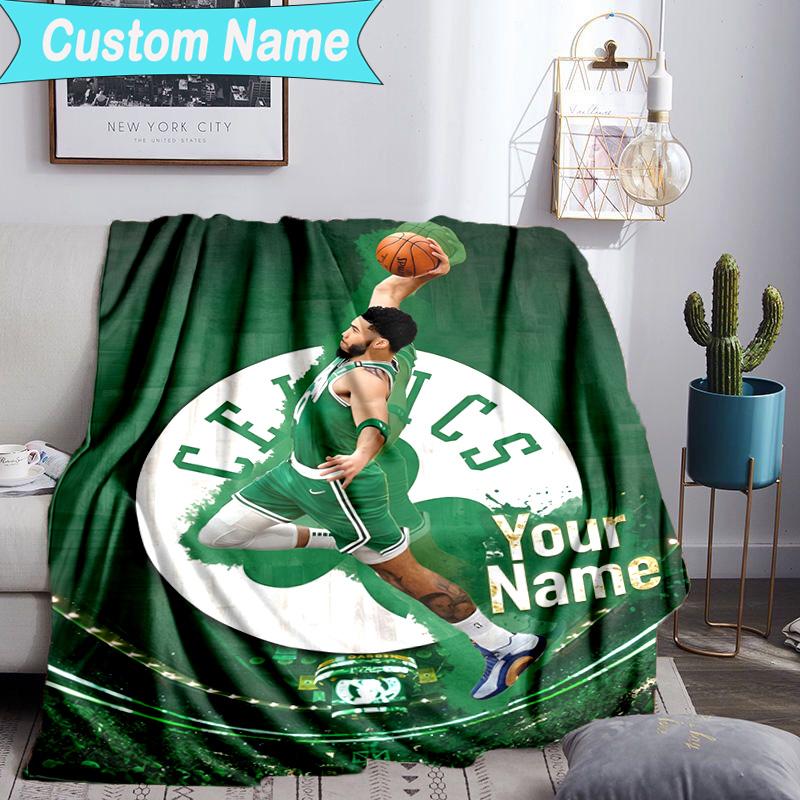Custom Name Blanket Boston Sports Icons Blanket Bedding Blanket for Travel, Camping, Living Rooms, Offices, Sofas, Fan Christmas gift