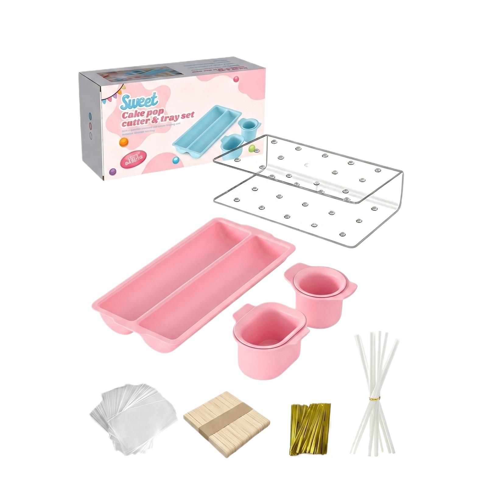 Cake And Ice Cream Mold Set Baking Tool, Including Paper Stick, Mold Press And Tray, Suitable For Home Baking, Birthday Parties And Weddings One Size