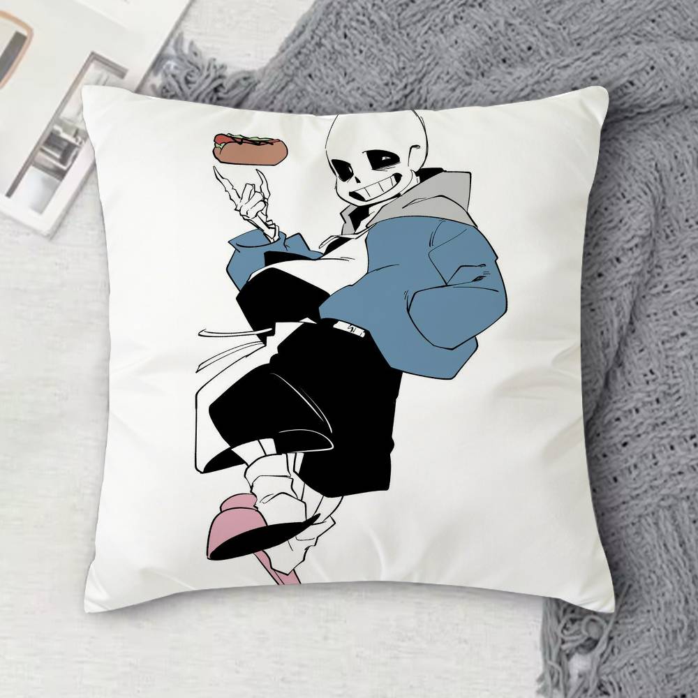 UUndertale Doublesided Printed Square Decorative Cushion Cover for Sofa Living Room Home Decor