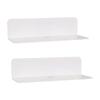 Pack Of 2 Strong Adhesive Metal Wall Shelves Hanging Display Rack Easy Installation For Small Spaces Home Decoration