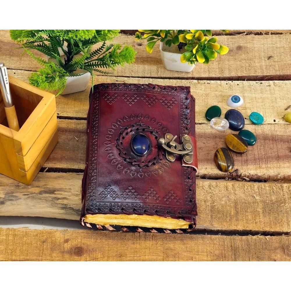 Grimoire Journal Leather Journal Blank Spell Book Book of Shadows Leather