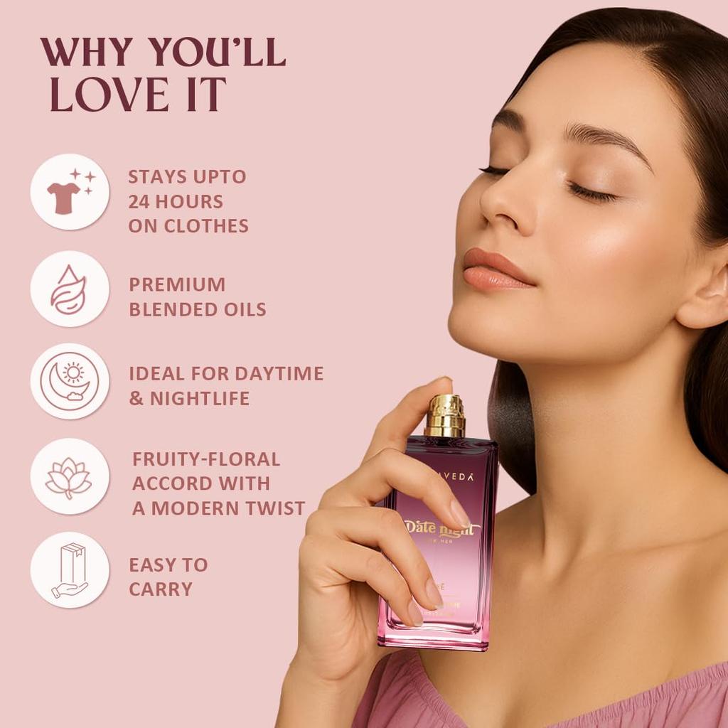Glamveda Luxury Date Night Long Lasting | Perfume for Woman 100ml |