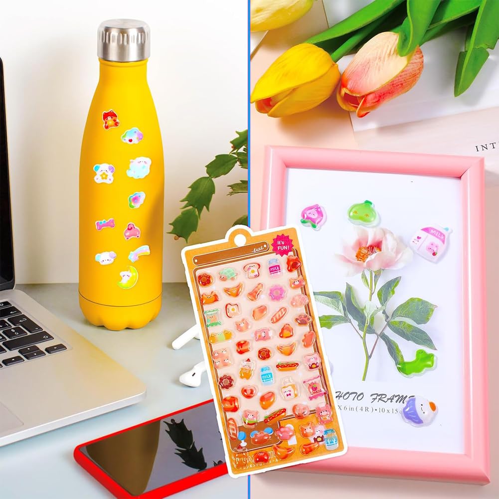 Makuki Niedliches Set von 3D Belohnung DIY Wasserdichte Handy Tagebuch Basteln Geburtstag Smartphone DIY Geschenke Aufkleber, 10, Aufkleber, Aufkleber, Dekorationen,