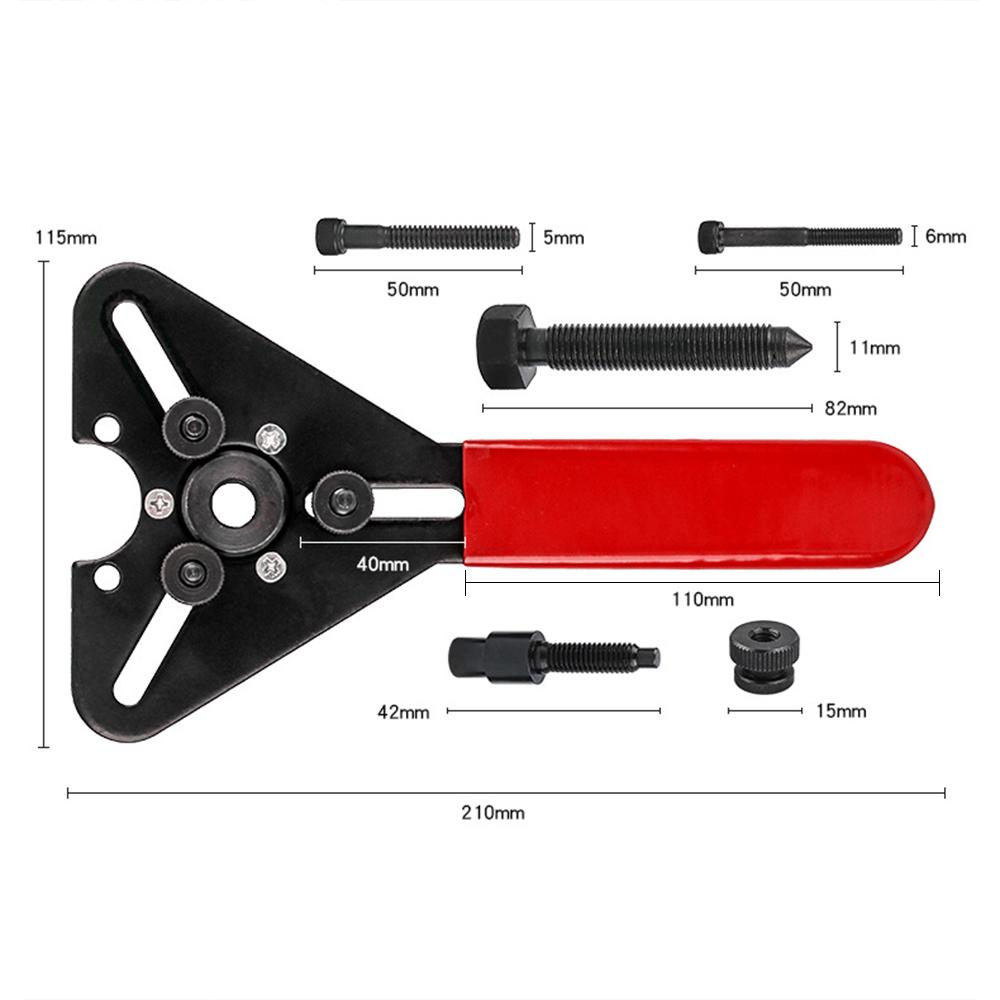 8PCS Car Air Compressor Clutch Remover Installer Dual-use Wrench Tool Kit Automotive Air Conditioning Car Conditioner Repairing