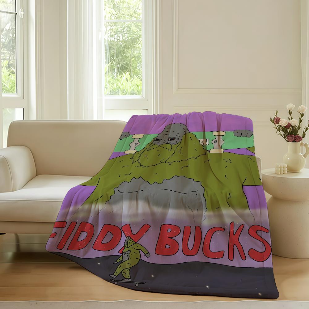 Funny S-Sassy the Sasquatch Blanket For Sofa Office Bed Plane Travel Sleep Read Relax Camping Soft And Warm