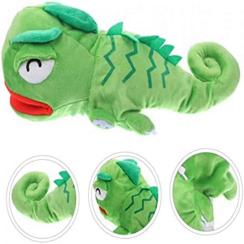 Moving Mouth Hand Puppet, Lizard Plush Hand Puppet Toy for Boys Girls, Early Learning Finger Puppet for Storytelling