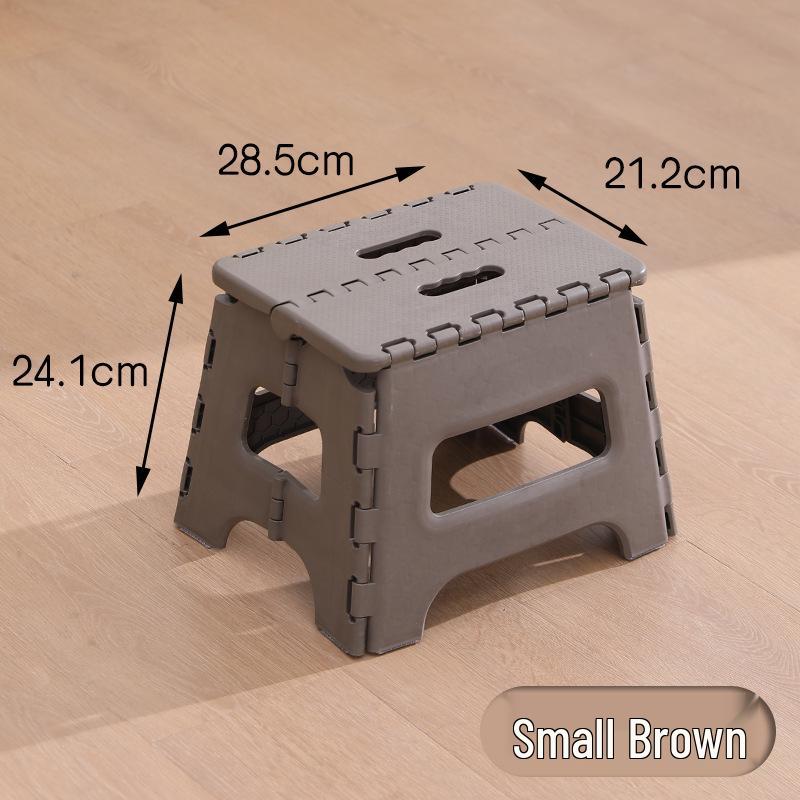 Portable Folding High Stool - Plastic Outdoor/Indoor Seat for Children, Camping, Fishing, Train Travel