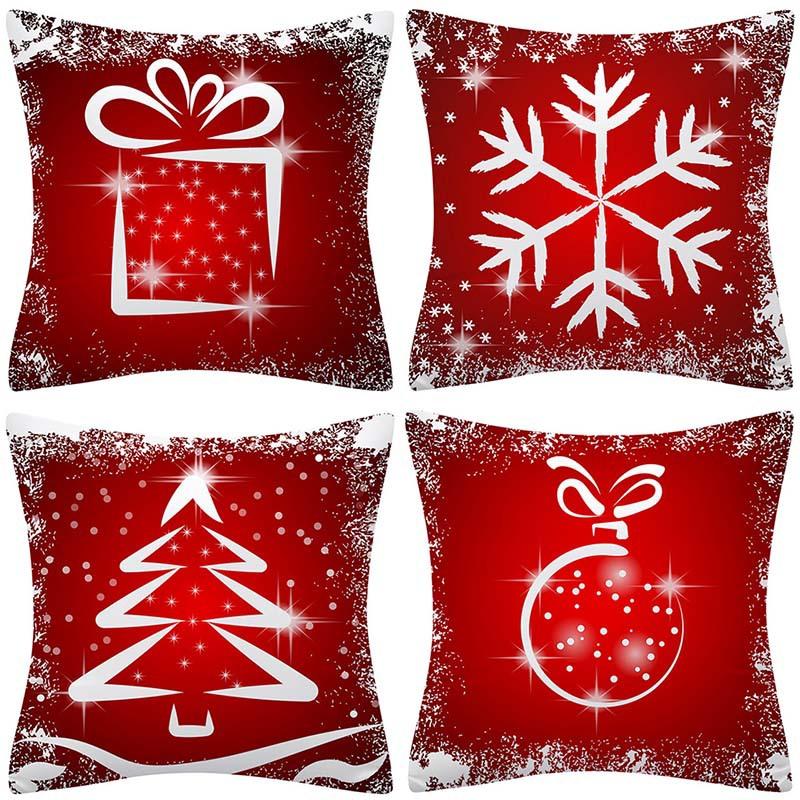 Christmas Pillowcase Combination Multi-patterned Cushion Party Festive Sofa Living Room Pillowcase Pillowcase