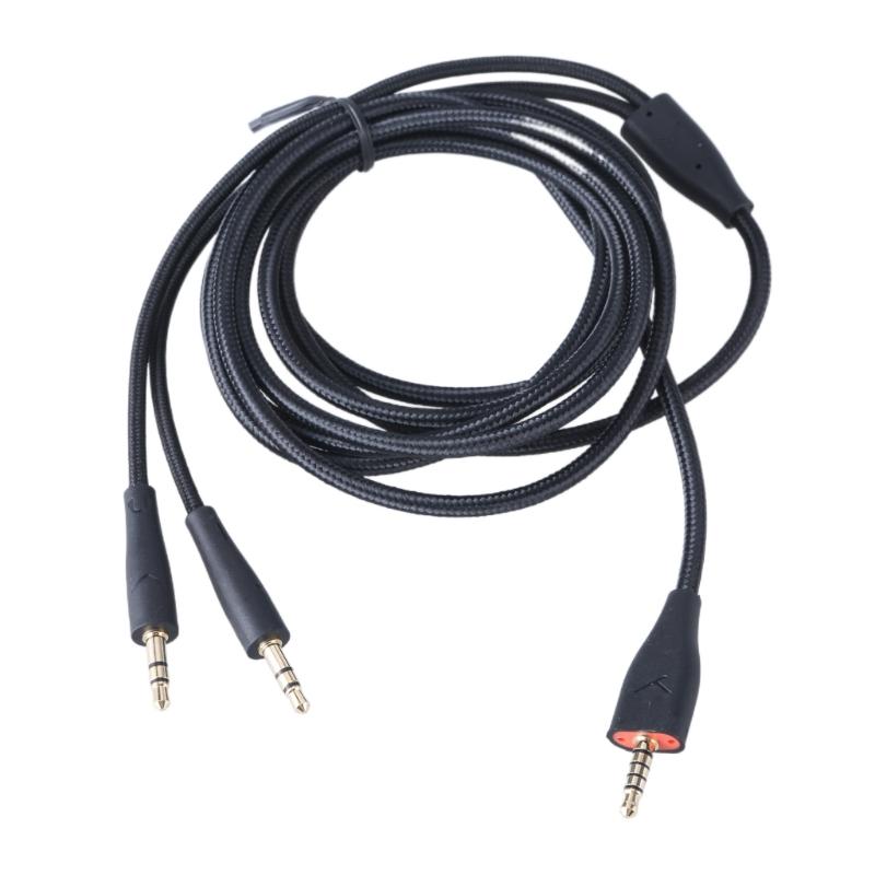 

Durability Nylon Woven Headphone Cord for MMX100 Headphone Cable Easy Installation 3.5mm Replacement Wire 1 чорний