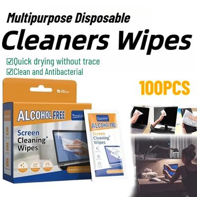Disposable Portable Cleaning Wipes Glasses Wipes Phones Tablets Laptop TV Monitors Cars Spotless LCD Screens Universal Cleaners Wipes