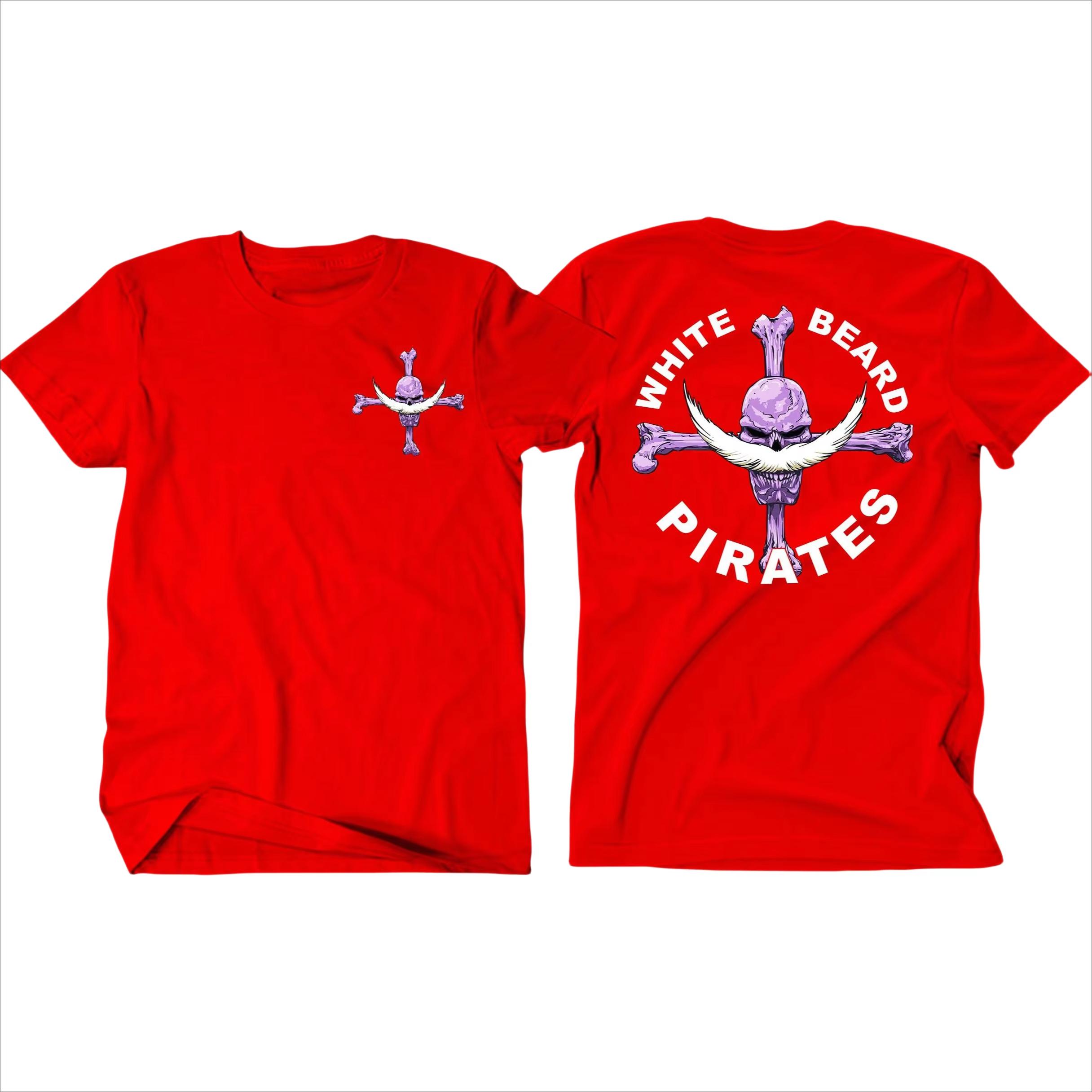 

2025 Summer Men T-shirt One Piece White Beard One Piece Luffy Escaton Animation Short Sleeve Men s Cotton T-shirt Tops Tee 4XL