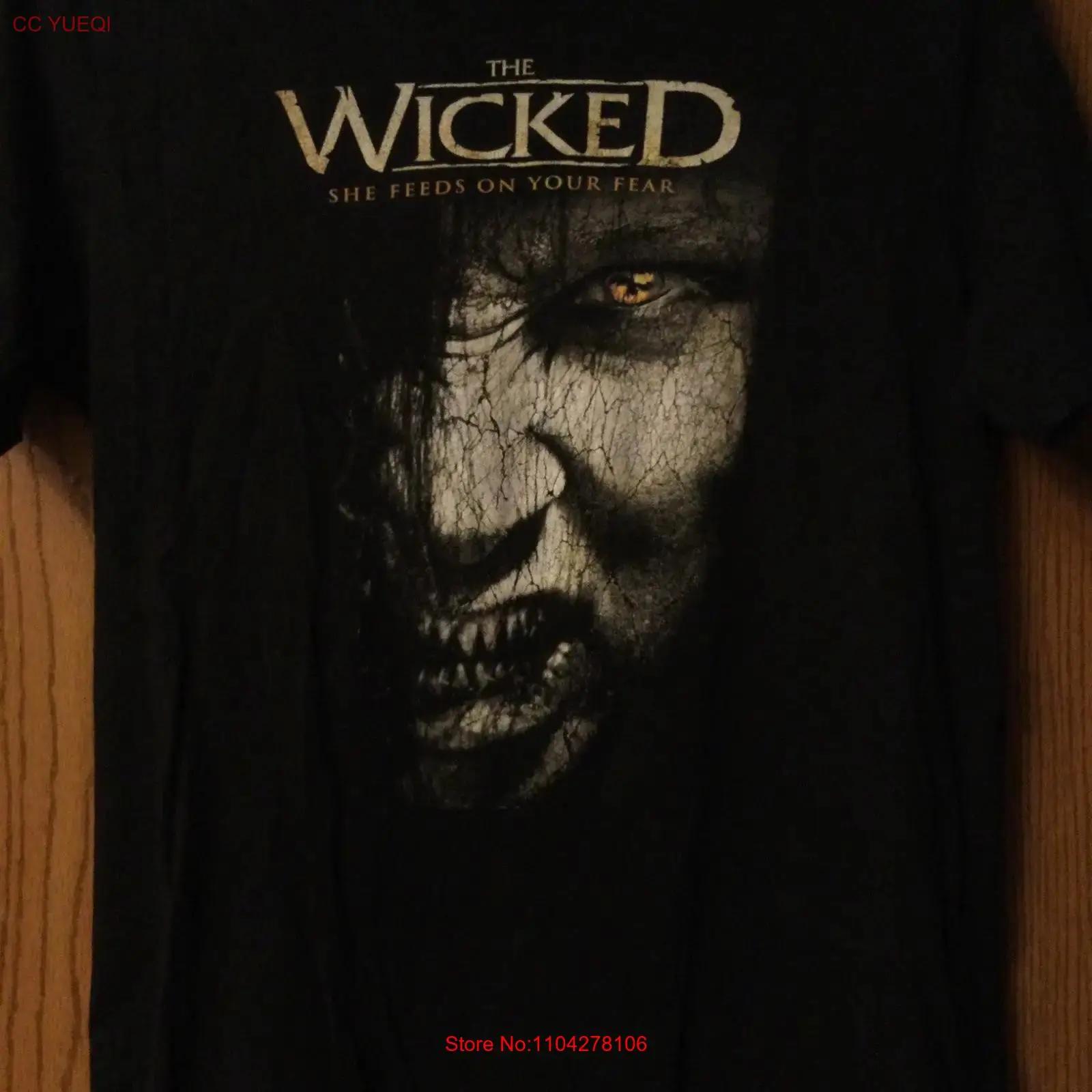 

The Wicked She Feeds On Your Fear 2013 Horror Film Black T Shirt L vintage Washed Slightly designer clothes Casual Breathable 5XL різнокольоровий