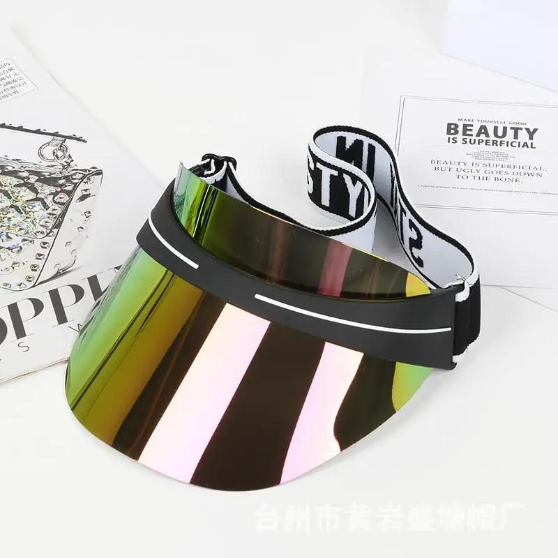 New Fashion Lens Colorful Visors Empty Top Tennies Sprots Hat For Women For Travel Outdoor Uv Sun Hats For Men Beach Hats Panama