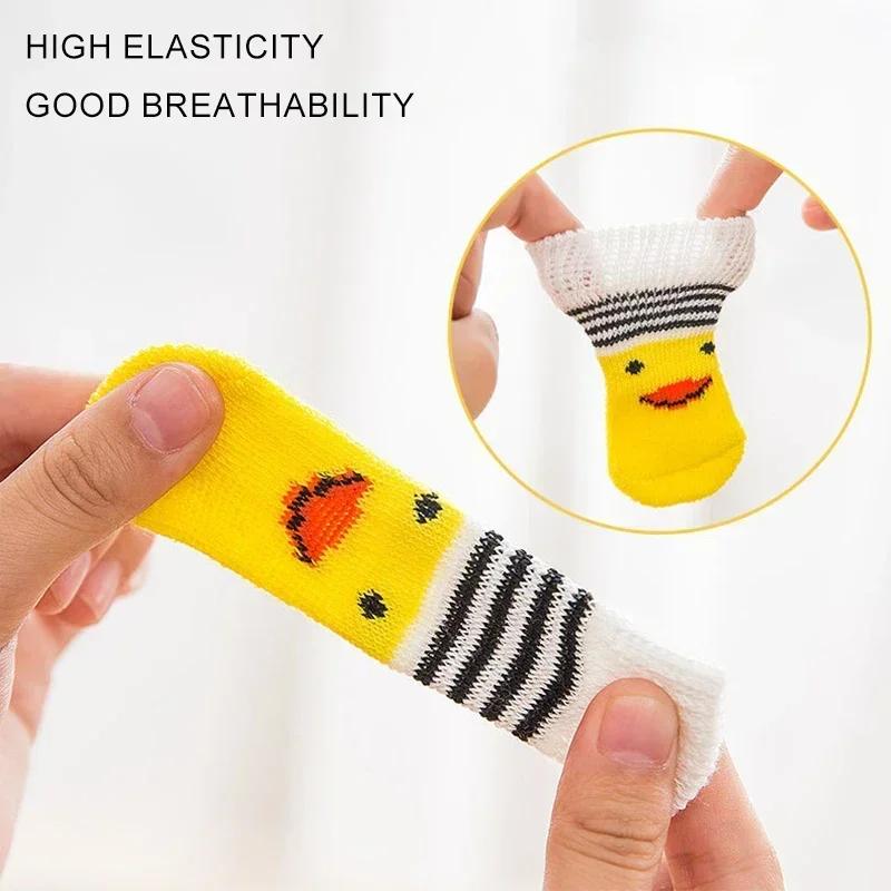 4pcs/set Puppy Socks Cute Pattern Foot Covers For Kitten Warm Anti Slip Shoes Paw Protector Christmas Gift for Cat Dogs