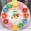 Penguin Wooden Shape and Color Sorting Clock, Number Blocks Activity Set, Montessori Toys for Kids