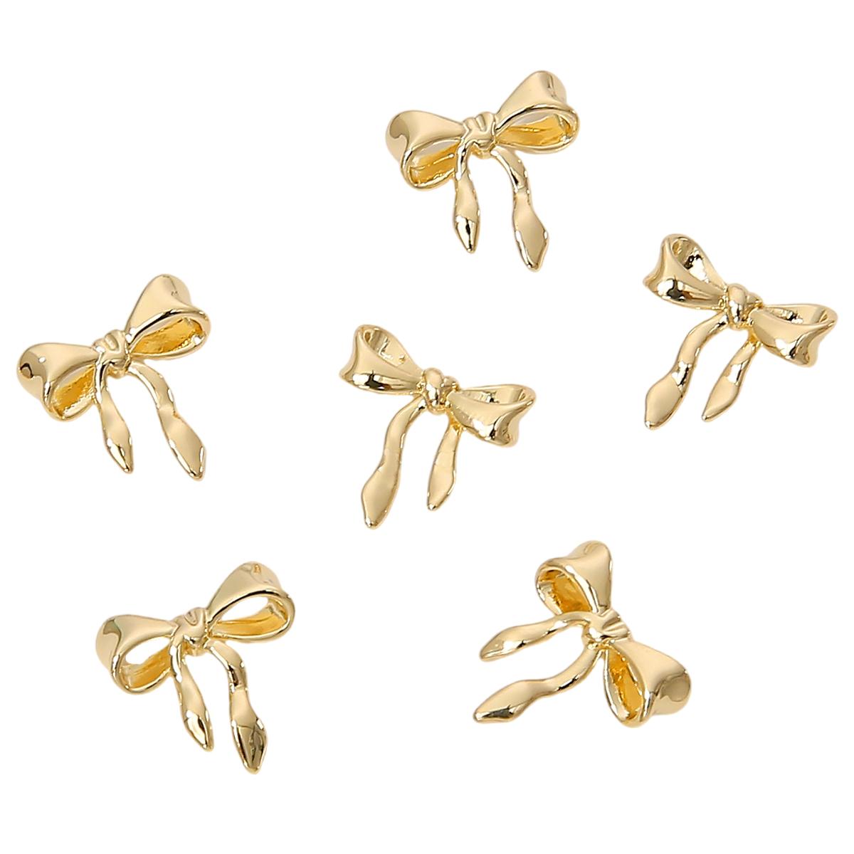 

Медная гладкая трехмерная подвеска с бантом для изготовления ювелирных изделий своими руками, аксессуары для рукоделия 13x13mm 1pc