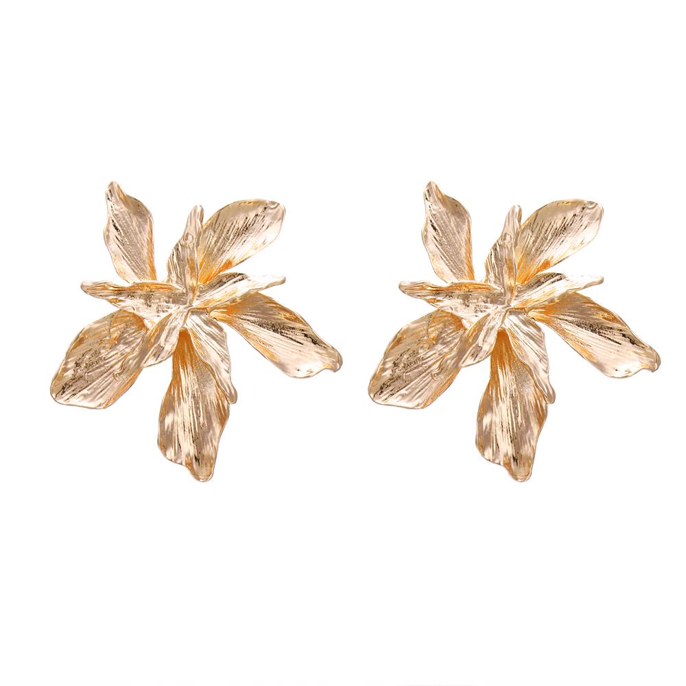 Hot Selling Vintage Earrings Women Big Gold Color Geometric Statement Metal Drop Earrings Jewelry Accessories