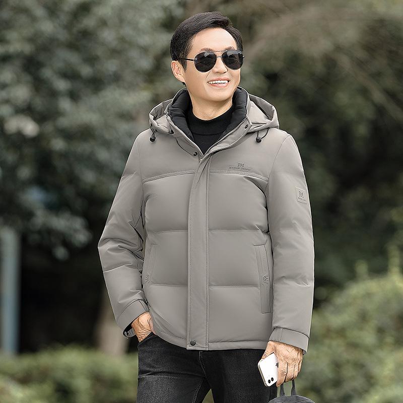 Men's Winter Down Jacket for 50+ - Thick, Warm, Short Coat for Dad or Grandpa