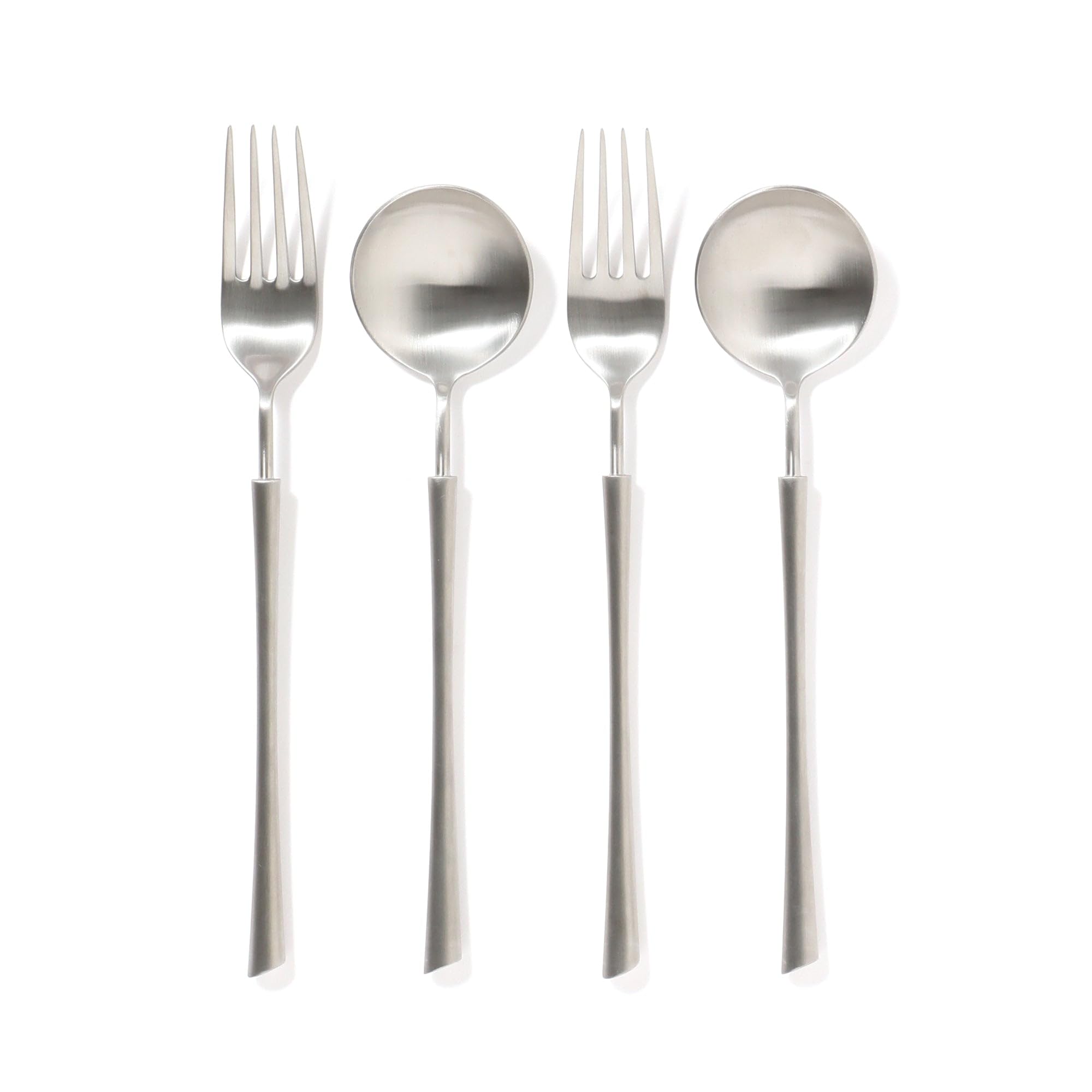 

Francfranc Pair of Cutlery, 4-Piece Dinner Set, Silver