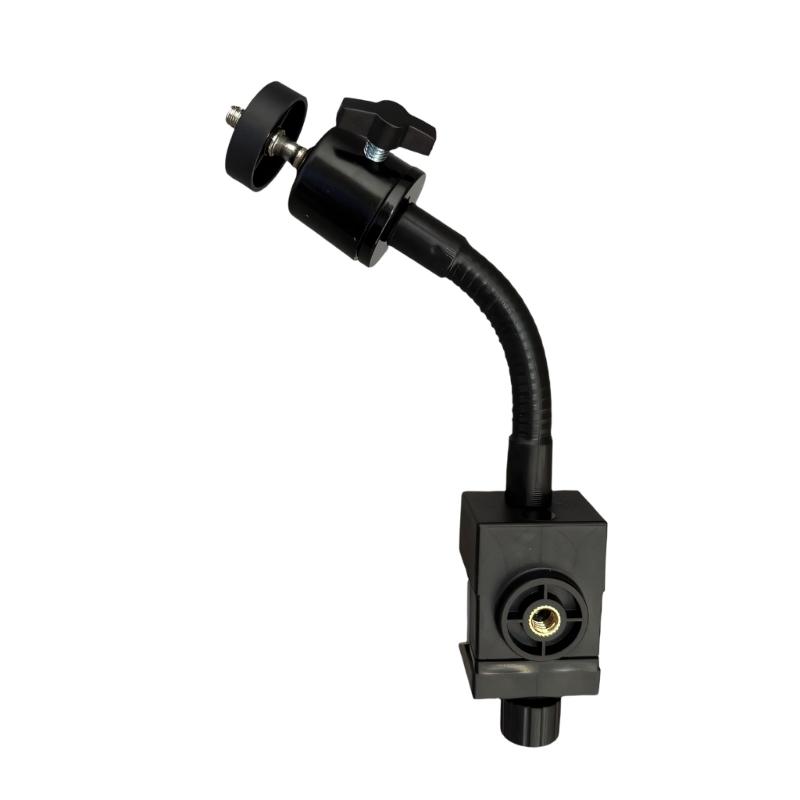 360 Degree Rotating Ball Head Clamp Mount Extender With Soft Tube For Camera LED Light And Microphone Holder 9cm