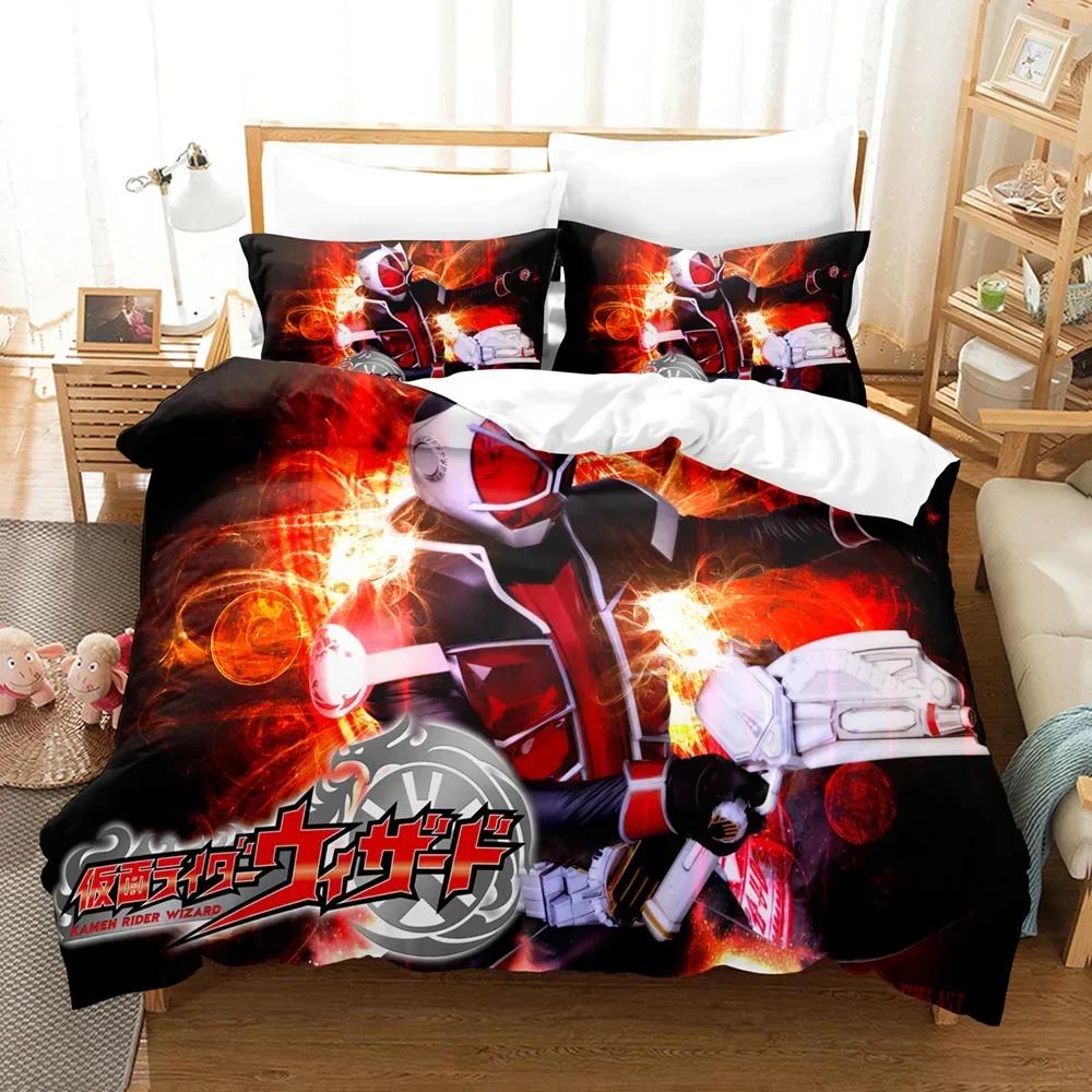 Luxury New 3D Print Kamen Rider Bedding Set Duvet Cover Pillowcase comfortable Bedding Set King Size Bedding Sets Home Textile