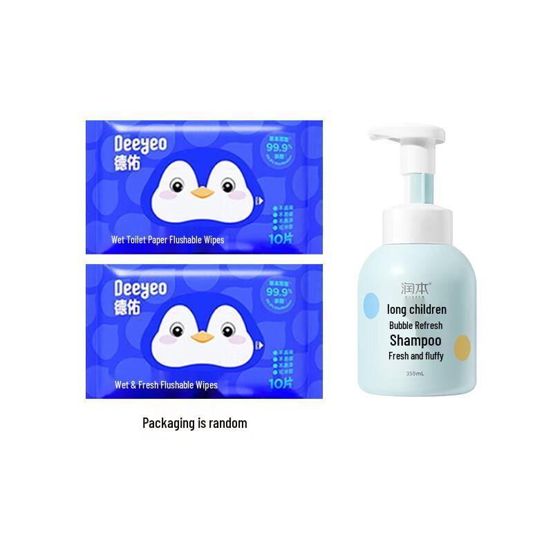 DeYou Wet Toilet Wipes & Kids Shampoo Combo
