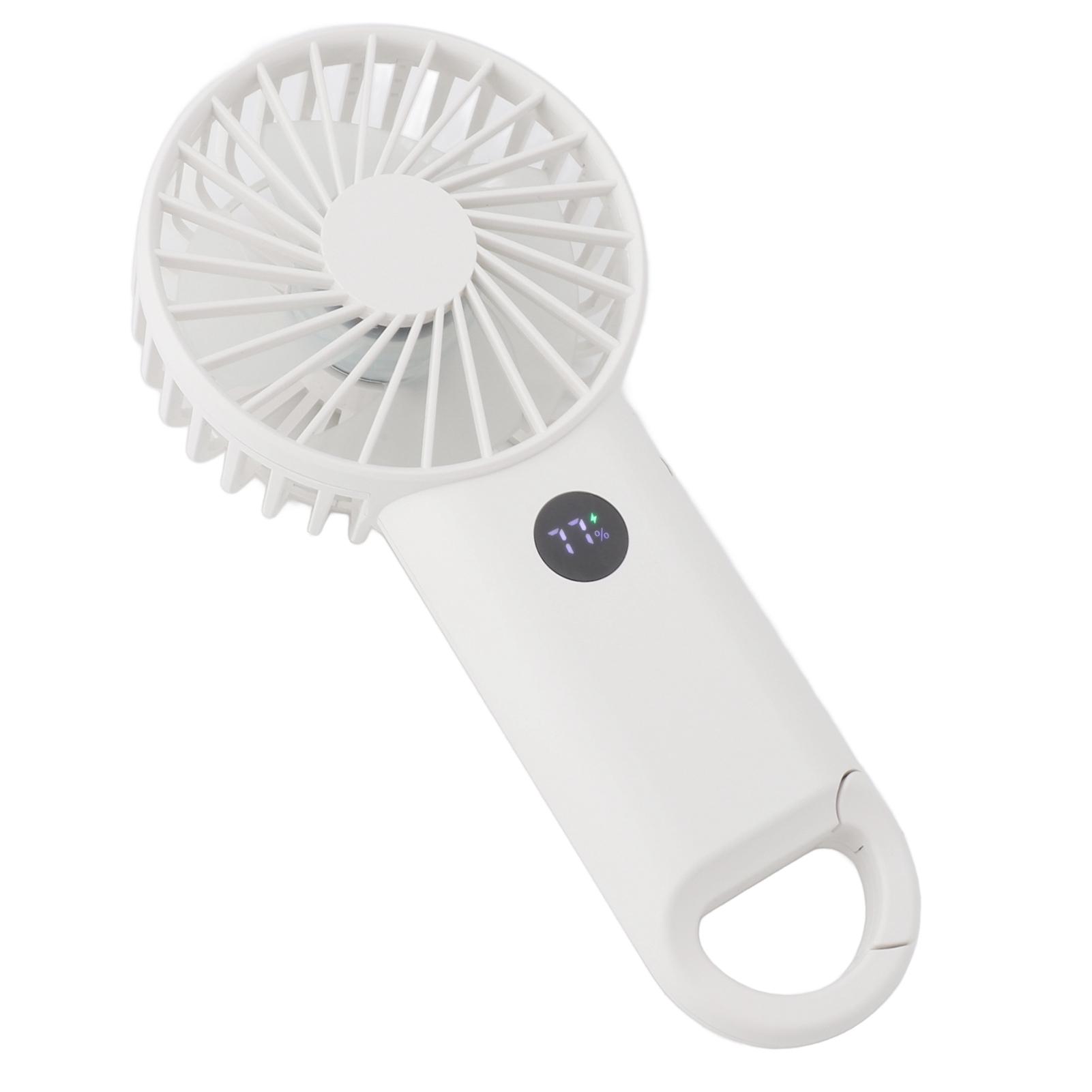 Handheld Fan Multifunction 100 Levels Stepless Speed Intelligent Digital Display USB Re able Portable Handheld Fan