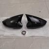 For Skoda Octavia 3 Rearview Mirror Cover Bat Style Gloss Black 2 Pcs 2015-2017