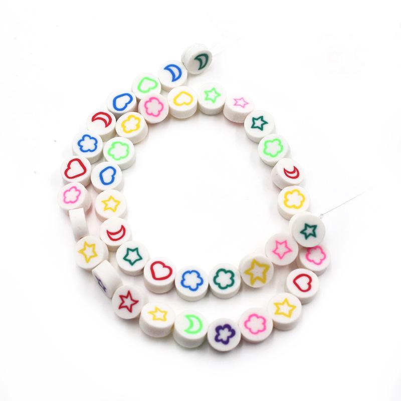 Soft Pottery Beads Beaded Handmade Materials Diy Jewelry Accessories Mobile Phone Chain Bead Separation Mixed Color Soft Pottery Loose Beads