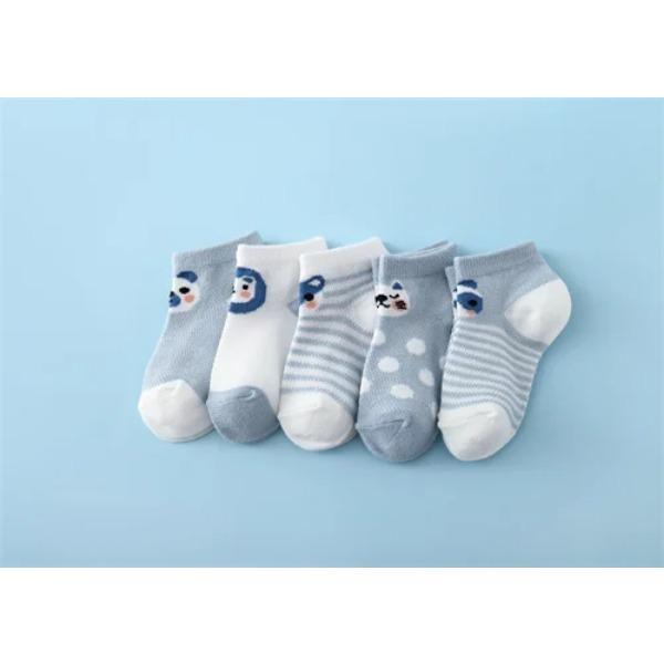 Lawadka 5Pairs/Lot Summer Thin Newborn Baby Socks Cotton Infant Boys Girls Floor Sock Casual Cartoon Toddler Clothes Accesories